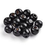 14mm Black Round Wood Beads(TB095Y-10)