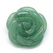 Natural Green Aventurine Pendants, Flower, 24~25x24~26x8~10mm, Hole: 1mm(X-G-Q481-08A)
