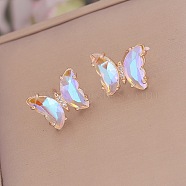 Fashionable Gradient Butterfly Earrings for Women, Stylish Stud Earrings, Golden(YE8672-5)