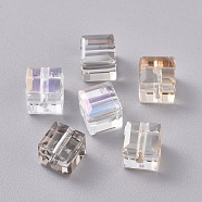 K5 Glass Rhinestone Beads, Faceted, Cube, Mixed Color, 8x8x8mm(EGLA-L019-01A-M)