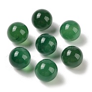 Natural Green Onyx Agate No Hole Sphere Beads, Round, Dyed & Heated, 12mm(G-K353-04B-27)