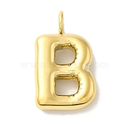 304 Stainless Steel Pendants, Real 14K Gold Plated, Balloon Letter Charms, Bubble Puff Initial Charms, Letter B, 24x14x5mm, Hole: 4mm(STAS-K263-47G-B)