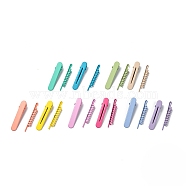 Spray Painted Alloy Alligator Hair Clips Sets, Matte Style, Oval & Roll, Mixed Color, 49x10~10.5x8~10.5mm, 50x5x4.5mm, 4pcs/card, 5cards/set, 20pcs/set(PHAR-F009-06)