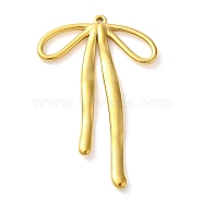 304 Stainless Steel Pendants, Bowknot Charm, Real 18K Gold Plated, 42x28x2mm, Hole: 1mm(STAS-Z074-03G-03)