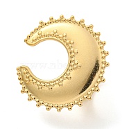 Moon 304 Stainless Steel Adjustable Rings for Women, Golden, Inner Diameter: 17mm(RJEW-F158-06G)