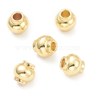 Brass Spacer Beads, Lantern, Real 18K Gold Plated, 5x5mm, Hole: 2mm(KK-O136-06G)