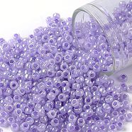 TOHO Round Seed Beads, Japanese Seed Beads, (916) Lavender Ceylon Pearl, 8/0, 3mm, Hole: 1mm, about 222pcs/10g(X-SEED-TR08-0916)