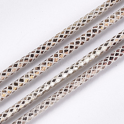 PU Leather Cords, Rhombus Pattern, PapayaWhip, 3mm, about 109.36 yards(100m)/bundle(LC-S018-07B)