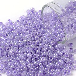 TOHO Round Seed Beads, Japanese Seed Beads, (916) Lavender Ceylon Pearl, 8/0, 3mm, Hole: 1mm, about 222pcs/10g(X-SEED-TR08-0916)