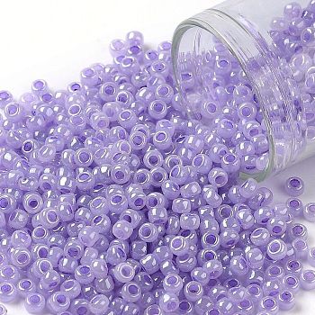 TOHO Round Seed Beads, Japanese Seed Beads, (916) Lavender Ceylon Pearl, 8/0, 3mm, Hole: 1mm, about 222pcs/10g
