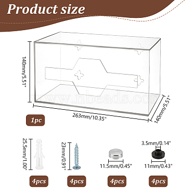 Transparent Plastic Wall Mounted Garbage Bag Storage Box(CON-WH0085-84)-2