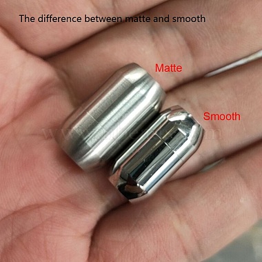 Matte 304 Stainless Steel Barrel Magnetic Clasps with Glue-in Ends(STAS-E089-06D)-2