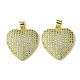 Eco-Friendly Brass Micro Pave Cubic Zirconia Pendants(KK-A204-05G)-1