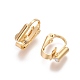 Brass Clip-on Earring Converters Findings(KK-L175-01G)-1