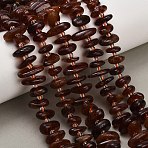 Natural Garnet Beads Strands, Chip, with Seed Beads, 8~16.5x7.5~10.5x2~6mm, Hole: 0.8mm, about 60~65pcs/strand, 15.35~15.67 inch(39~39.8cm)(GG-CBAA9B4-G01)