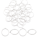 200pcs 316 Surgical Stainless Steel Hoop Earring Findings, Wine Glass Charms Findings, Stainless Steel Color, 25x0.7mm, 21 Gauge(STAS-HS0001-26D)