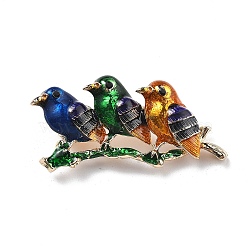 Parrot Enamel Pins, Alloy Brooches for Backpack Clothes, Colorful, 23x49mm(JEWB-Z034-02G)