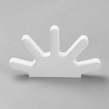 Gesso Rings Display Stands, White, 1.3x10.45x6cm