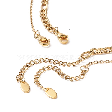 2Pcs 2 Style Brass Shell with Star Pendant Lariat Necklaces Set(NJEW-JN04208)-3