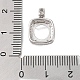 925 Sterling Silver Micro Pave Cubic Zirconia Pendant Setting(STER-H113-04P-03)-3