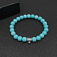 Bracelets extensibles turquoise synthétique pour femmes et hommes(IS4293-15)-1