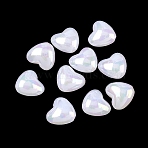 Plating Opaque Acrylic Imitation Shell Beads, Heart, Seashell Color, 9x10x5.5mm, Hole: 1.7mm, about 2140pcs/500g(OACR-P039-07A)