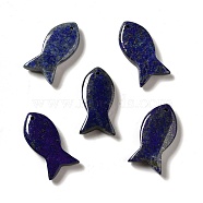 Natural Lapis Lazuli Pendants, Fish Charms, 39x20x7~7.5mm, Hole: 2.3mm(G-G932-B24)