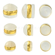 12Pcs 3 Size TPE Plastic Ear Nuts, with Real 18K Gold Plated 316 Surgical Stainless Steel Findings, Belt Earring Backs, Clear, 4~6x5~6.5mm, 4Pcs/size(KY-YW0001-53)