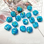 Glass Beads, Nuggets, for DIY Bracelet Accessories, Blue, 10x11.5x7mm, Hole: 1.2mm(GLAA-U003-02C)