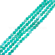 2 Strands Natural Russia Amazonite Beads Strands, Faceted, Round, 3~3.5mm, Hole: 0.3mm, about 113pcs/strand, 14.90''(37.85cm)(G-NB0004-11)