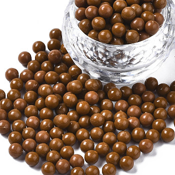 Plastic Water Soluble Fuse Beads, for Kids Crafts, DIY PE Melty Beads, Round, Saddle Brown, 5mm