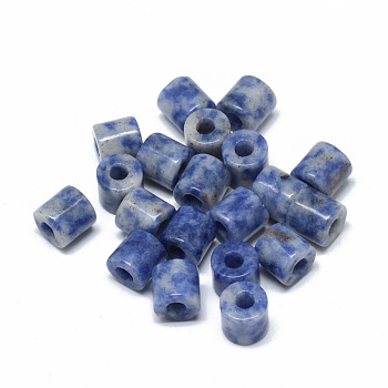 Natural Blue Spot Jasper Beads, Column, 9x9mm, Hole: 3.5mm