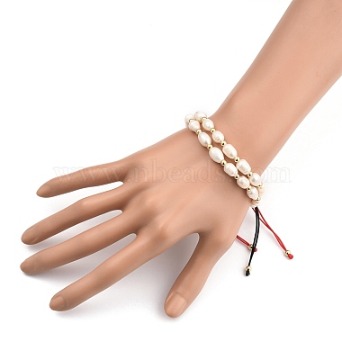 Ensembles de bracelets de perles tressées en fil de nylon réglable(BJEW-JB05382)-5