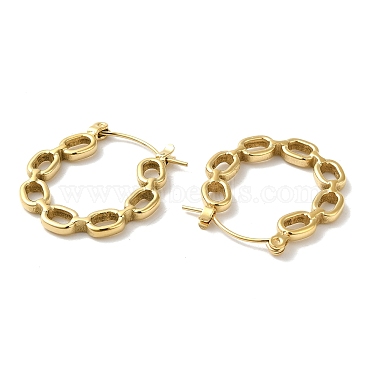 Rack Plating 304 Stainless Steel Hoop Earrings for Women(EJEW-Z026-24G)-2