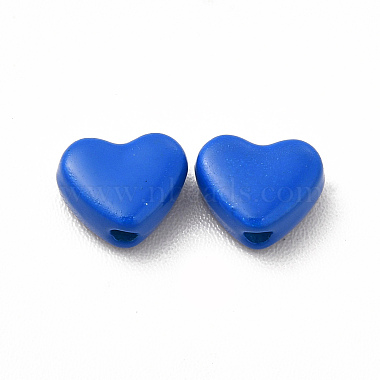 Perles en alliage peintes à la bombe coeur(FIND-G053-01K)-2