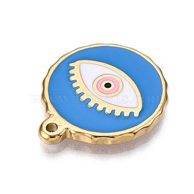 PVD Vacuum Plating 201 Stainless Steel Enamel Pendants(STAS-J401-VC837)-2