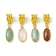 Natural & Synthetic Mixed Gemstone European Dangle Charms(PALLOY-JF02387)-1