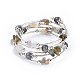 Five Loops Natural Labradorite & Moonstone Wrap Bracelets(BJEW-JB04488-04)-1