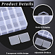 36 Grids Transparent Plastic Adjustable Dividers Boxes with Hinged Lid(CON-PA0001-08)-6
