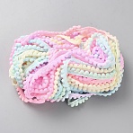 Polyester Lace Trim, Pom Pom Trim Ball Fringe Lace Ribbon, Colorful, 3/8 inch(10mm)(OCOR-WH0082-291)