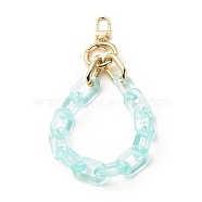 Transparent Acrylic Cable Chain Wristlet Straps, with Swivel Clasps, Purse Accessories, Pale Turquoise, 310mm(HJEW-JM00665-07)