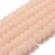 Synthetic Coral Dyed Beads Strands, Pumpkin Beads, PeachPuff, 11x6.5mm, Hole: 1.4mm, about 50pcs/strand, 12.72''(32.3cm)(CORA-P008-07B)