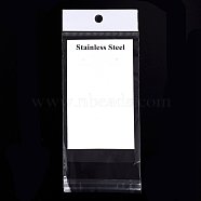 Rectangle Cellophane Bags, with Earring Display Card, White, 18x7.5cm, Unilateral Thickness: 0.03mm, Inner Measure: 12x7.5cm, Display Card: 11x6.5x0.045cm(OPC-H003-03)