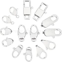 14Pcs 7 Style Polished 316 Surgical Stainless Steel Lobster Claw Clasps, Stainless Steel Color, 2pcs/style(STAS-UN0023-46)