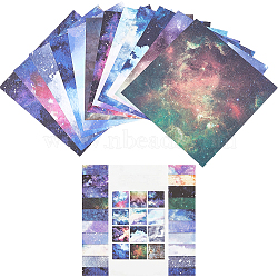 24 Sheets 12 Styles Sky Scrapbook Paper Pads, for DIY Album Scrapbook, Greeting Card, Background Paper, Square, Mixed Color, 152x152x0.1mm, 2 sheets/style(DIY-WH0304-989C)