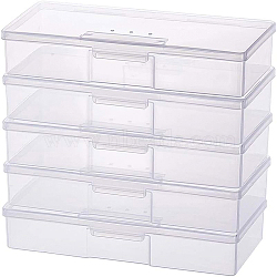 Plastic Bead Containers, Rectangle, Clear, 19.2x7.8x3.9cm(CON-WH0068-72)