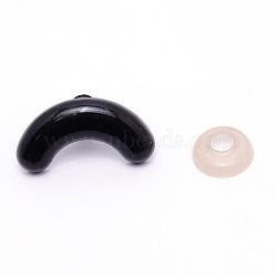 Resin Craft Nose, Doll Making Supplies, with Plastic Washer, Black, 20x30x15mm, Pin: 6mm(DIY-WH0204-48C)