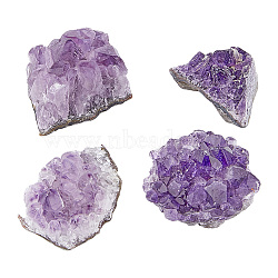 4Pcs 4 Style Natural Amethyst Clusters Ornaments, Amethyst Geode Crystals Reiki Energy Stone, 37~70x26.5~45x19~40mm, 1pc/style(G-FH0002-04)