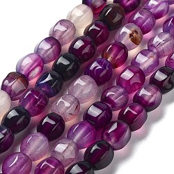 Natural Agate Beads Strands, Dyed & Heated, Fig Shaped, Purple, 9x8x8mm, Hole: 1.2mm, about 38pcs/strand, 13.66~13.98''(34.7~35.5cm)(G-G172-02E)