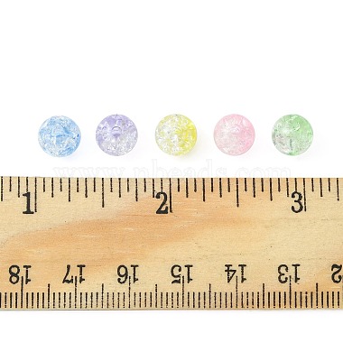 100Pcs 5 Colors Transparent Crackle Acrylic Beads(CACR-FS0001-02)-6
